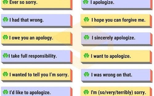 Những cách nói thay thế 'Sorry'